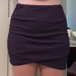 Navy blue envelope skirt
